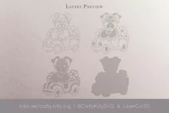 3D Yorkie Dog SVG, 3D layered paper cut, Yorkshire Terrier Product Image 2