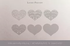 3D Heart SVG, Heart Laser Cut, Layered Heart, Heart Papercut Product Image 2