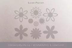 3D Sunflower SVG, 3D Layered Sunflower, 3D Paper Sunflower Product Image 2