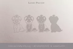 3D Yorkie Dog SVG, 3D layered paper cut, Yorkshire Terrier Product Image 2