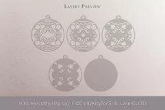 3D Christmas Ornament SVG, Christmas Layered Paper Cut SVG Product Image 3