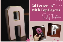 Letter a - 3D SVG File with Top Layers Product Image 1