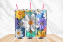 3D Lilies Flowers Tumbler wrap Bundle Product Image 2