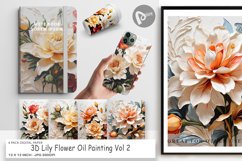 Digital Paper 3D Lily Flower Painting Product Image 1