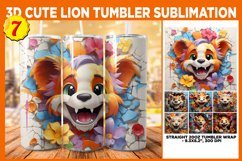 3D Lion Hole in Wall 20 oz Skinny Tumbler Sublimation, Skinny Tumbler, Lion Tumbler, Lion 20oz Sublimation Bundle, Lionr Sublimation Wraps, Sublimation Bundle, Instant Download, Lion Tumbler PNG, Digital Paper