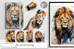 Digital Paper 3D Lion Painting Product Image 1