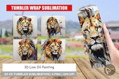 Tumbler Wrap 3D Lion Painting Product Image 1