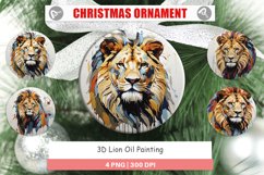 Christmas Ornaments 3D Lion Painting Product Image 1
