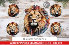 Wind Spinner 3D Lion Painting Product Image 1
