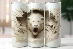 Lion Head Sublimation|Roaring Wild Animals Tumbler Wrap Product Image 4