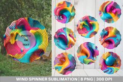 Wind Spinner 3D Liquid Colorful | Sublimation Spinner Design Product Image 1