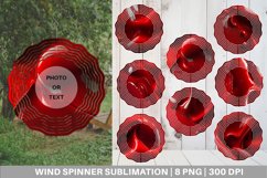 3D Liquid Red Christmas Wind Spinner | Sublimation Spinner Product Image 1