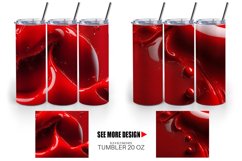 3D Liquid Red Christmas | Tumbler Sublimation Wrap Product Image 4