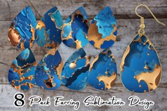 3d Liquids Earring teardrop sublimation design Product Image 1
