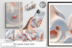 Digital Paper 3D Liquids Cream Color Product Image 1
