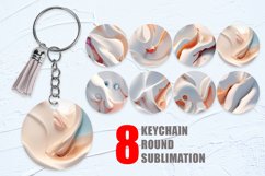 3D Liquids Cream Color Keychain | Keyring Product Image 1