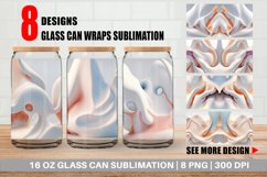 Glass Can Wraps 3D Liquids Cream Color Product Image 1