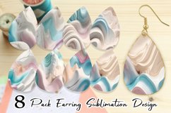 Earring teardrop 3D Liquids Marble Art Product Image 1
