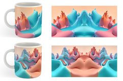 3d Liquids Pastel Color | Mug sublimation design Product Image 4