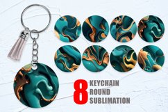 3d Liquids Turquoise Color Keychain | Keyring Product Image 1