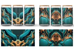 Glass Can Wraps 3d Liquids Turquoise Color Product Image 5