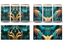 Glass Can Wraps 3d Liquids Turquoise Color Product Image 2