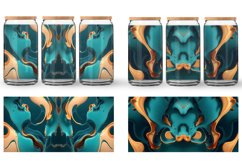 Glass Can Wraps 3d Liquids Turquoise Color Product Image 3
