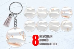 3d Liquids White Color Keychain | Keyring Product Image 1