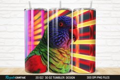 3D Lorikeet Parrot 20/30oz Skinny Tumbler Product Image 1