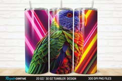3D Lorikeet Parrot 20/30oz Skinny Tumbler Product Image 1