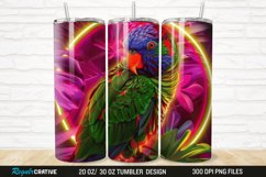 3D Lorikeet Parrot 20/30oz Skinny Tumbler Product Image 1