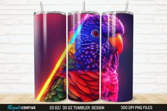 3D Lorikeet Parrot 20/30oz Skinny Tumbler Product Image 1