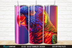 3D Lorikeet Parrot 20/30oz Skinny Tumbler Product Image 1