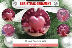 Christmas Ornaments 3D Love Valentine Product Image 1