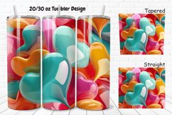 3D Love Vibrant 20/30oz Skinny Tumbler Product Image 1
