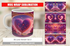Mug sublimation design 3D Love Vibrant Product Image 1