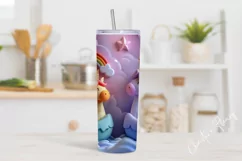 3D Magical Unicorn Kingdom Tumbler Wrap PNG Product Image 2