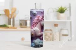 3D Magical Unicorn Kingdom Tumbler Wrap PNG Product Image 2