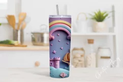 3D Magical Unicorn Kingdom Tumbler Wrap PNG Product Image 2