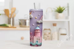 3D Magical Unicorn Kingdom Tumbler Wrap PNG Product Image 2