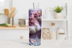 3D Magical Unicorn Kingdom Tumbler Wrap PNG Product Image 2