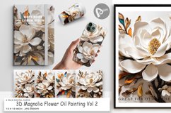 Digital Paper 3D Magnolia Flower Product Image 1