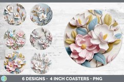 Bundle of six 3D Round Coaster designs.