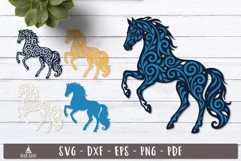 3d Majestic Horse Layered SVG Tribal design