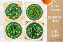 3D mandala Coaster Design, 3D mandala Coaster Product Image 1