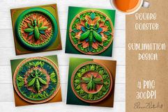 3D mandala Coaster Design, 3D mandala Coaster Product Image 1