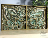 3D multilayer mandala laser cut design perfect for wall decor