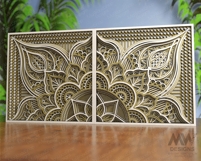 3D mandala cut file for creating boho-style home decor using Cricut or CNC tools