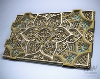 3D mandala cut file for creating boho-style home decor using Cricut or CNC tools