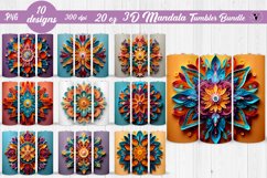 3D Mandala sublimation | Quilling tumbler wrap Product Image 1